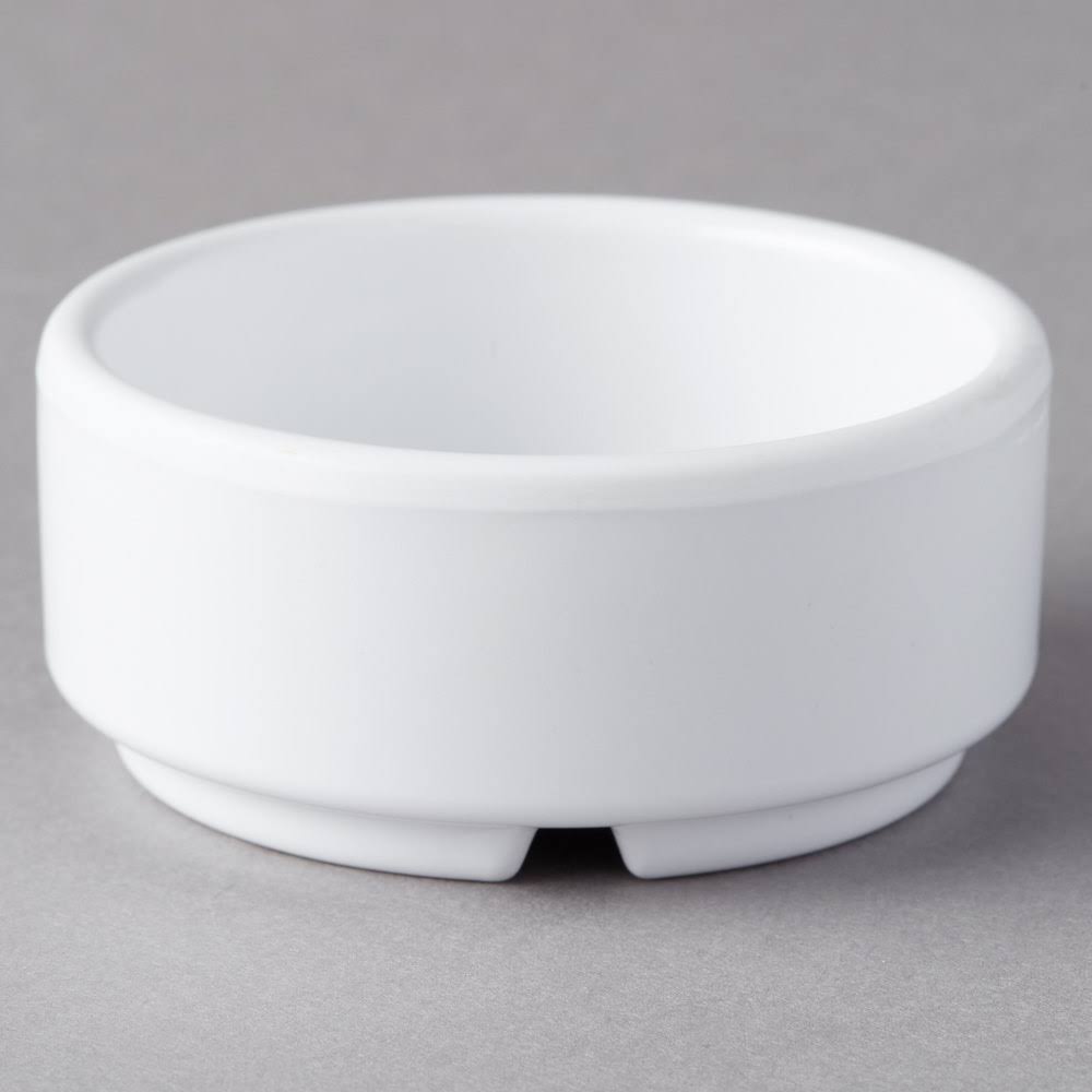 White Melamine 2 oz Straight Sided Ramekin E532