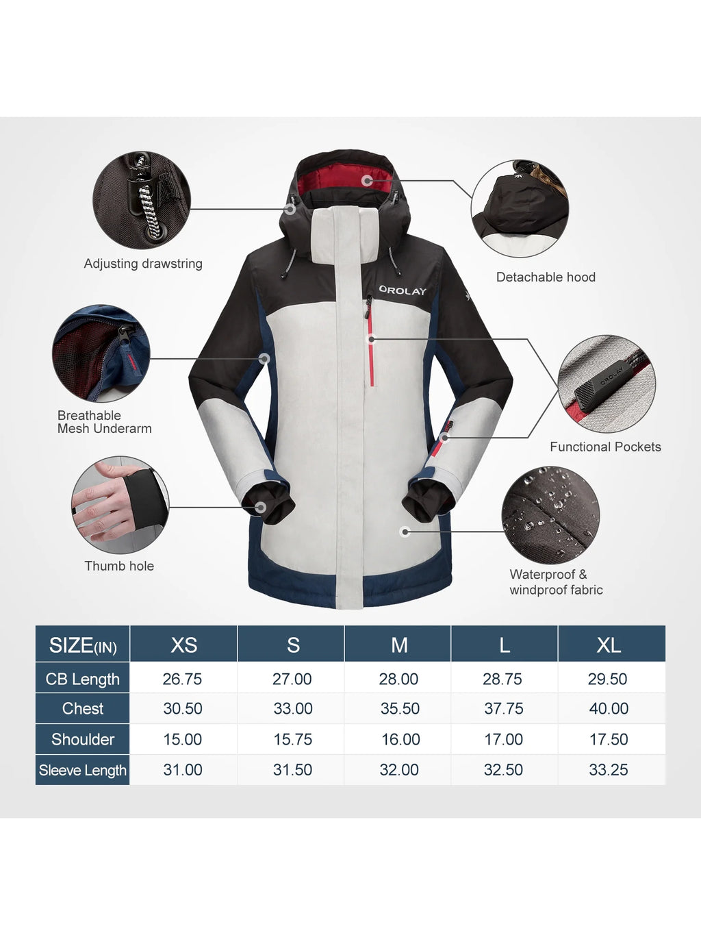 Waterproof Winter Ski Jacket P404