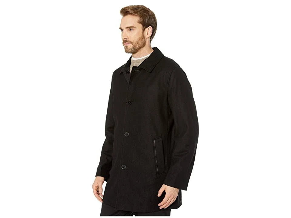 Reversible Wool Car Coat Black J8514