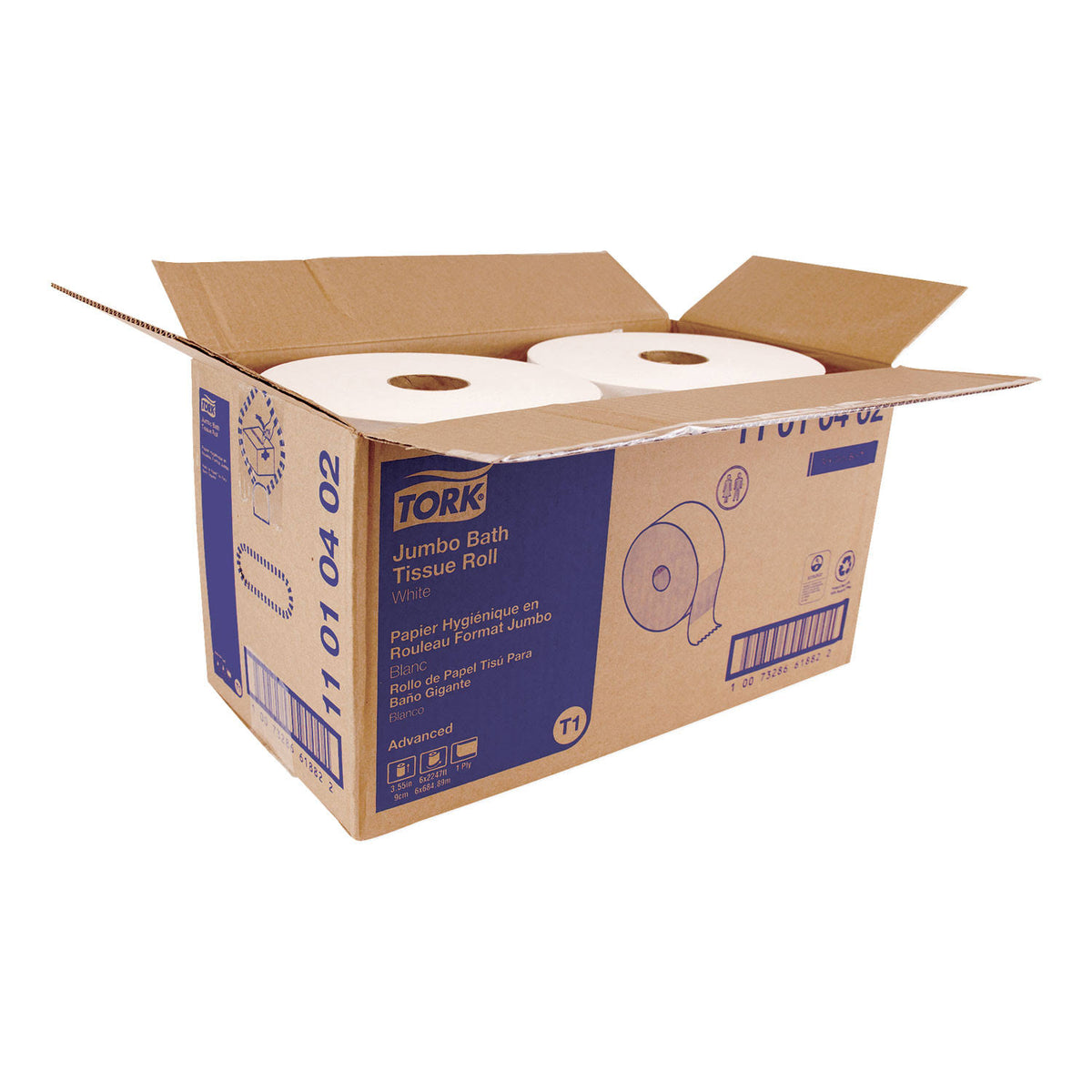 1-Ply Jumbo Roll Bath Tissue, 2247 ft., 6 Rolls/Carton J50352