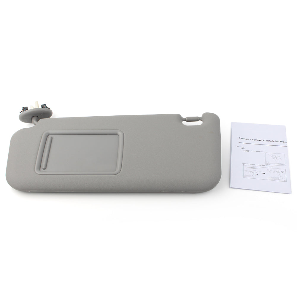 Gray Sun Visor Shield Sunshade with Mirror Left Side Y18600