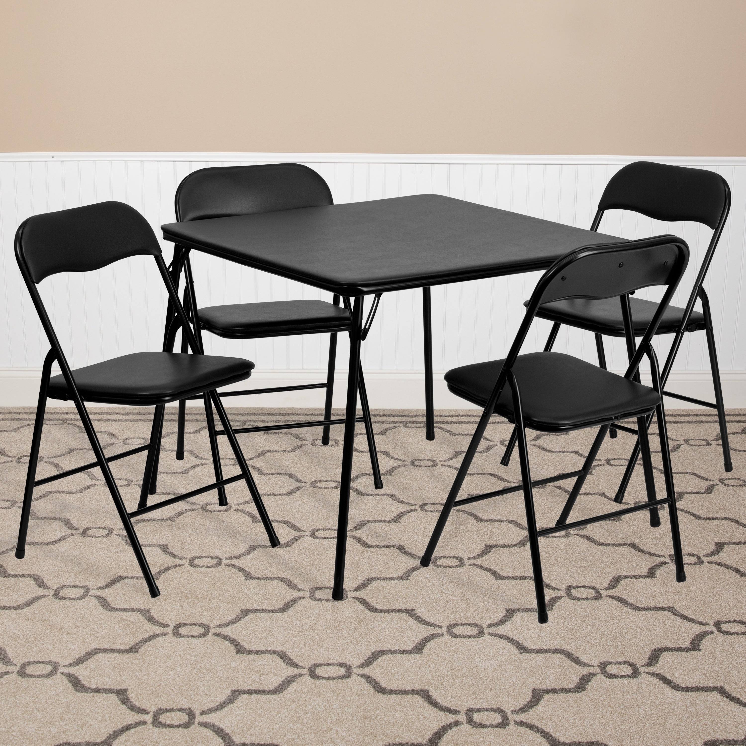5 Piece Folding Card Table and Chair Set P8649
