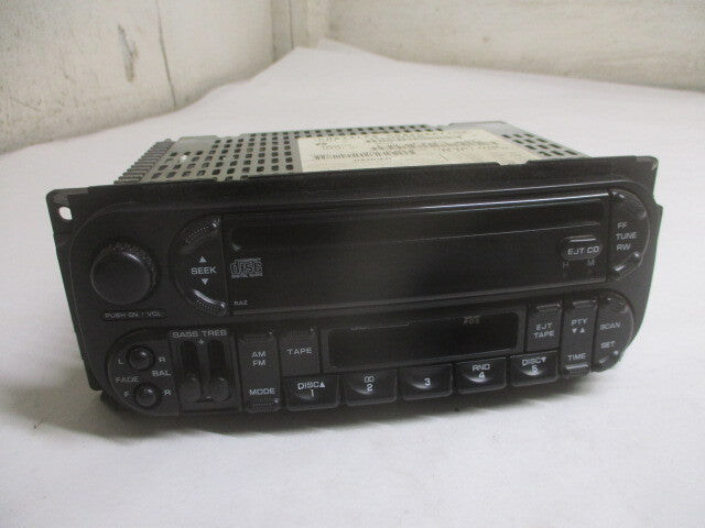 Pre-Owned Dodge Ram 1500 Caravan Single Disc CD Cassette Tape Player Radio Q5890