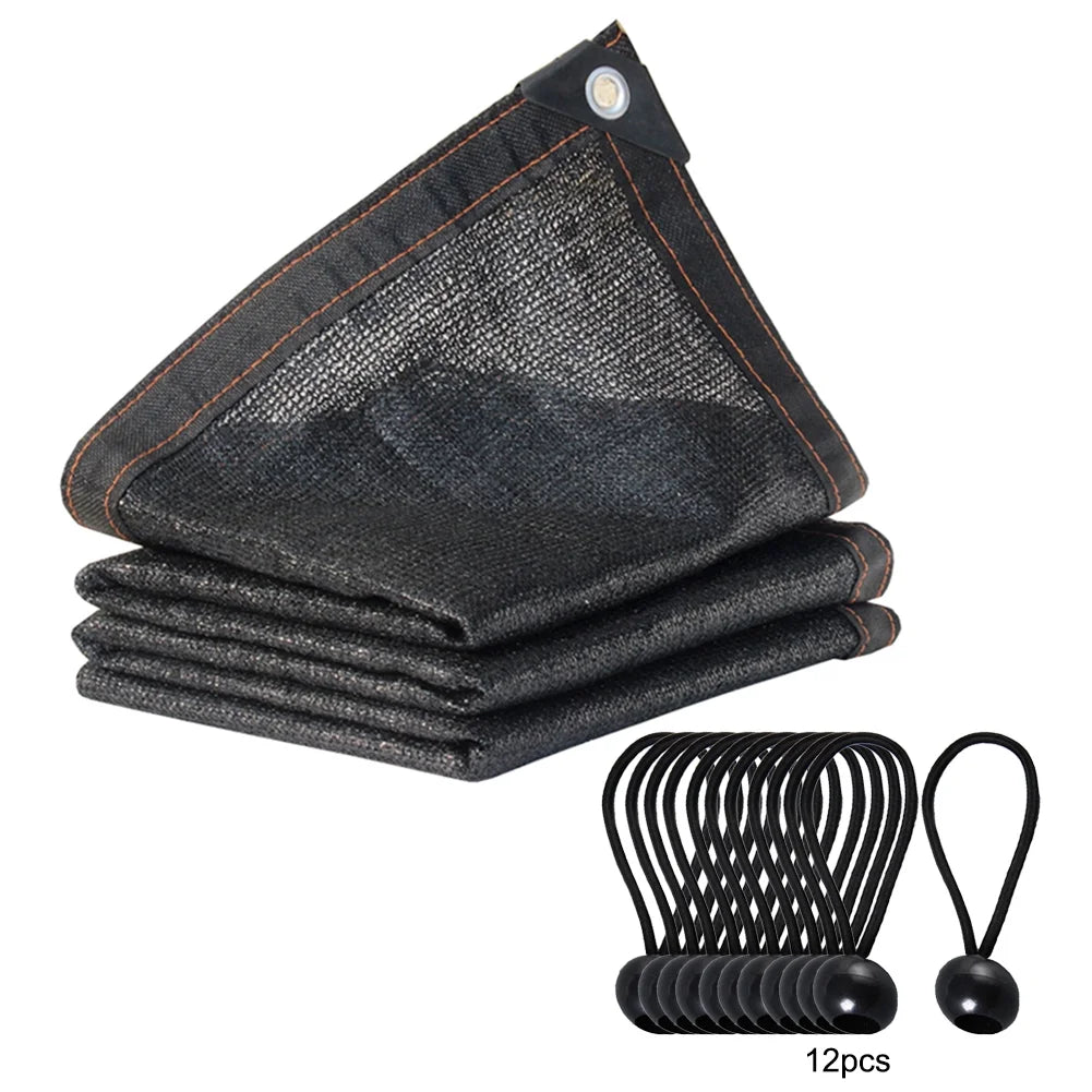 Black UV Resistant Garden Shade Mesh Tarp D839