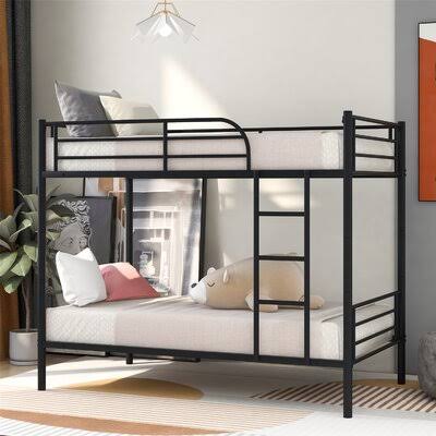 Black Twin Metal Bunk Bed Frame M955