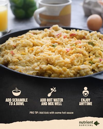 MRE Homestyle Scramble Eggs, Ready to Eat Meals (9 Servings) Freeze Dried Emergency Food Supply C192