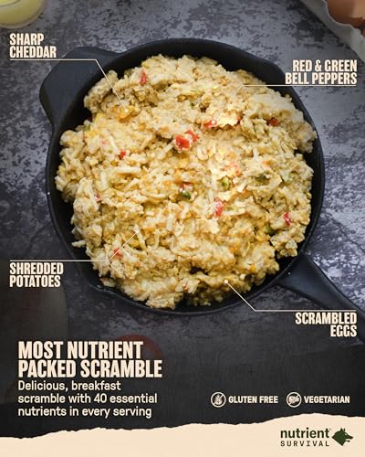 MRE Homestyle Scramble Eggs, Ready to Eat Meals (9 Servings) Freeze Dried Emergency Food Supply C192