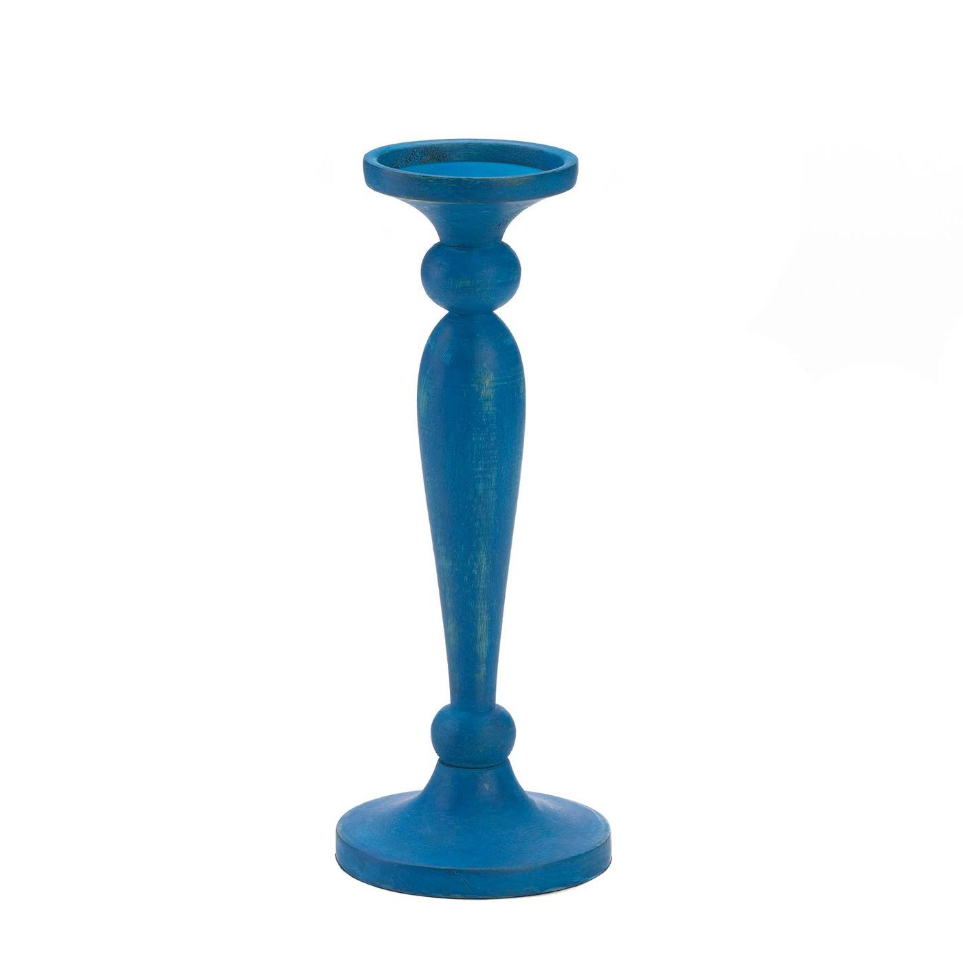 Blue Artisan Candle Holder H559