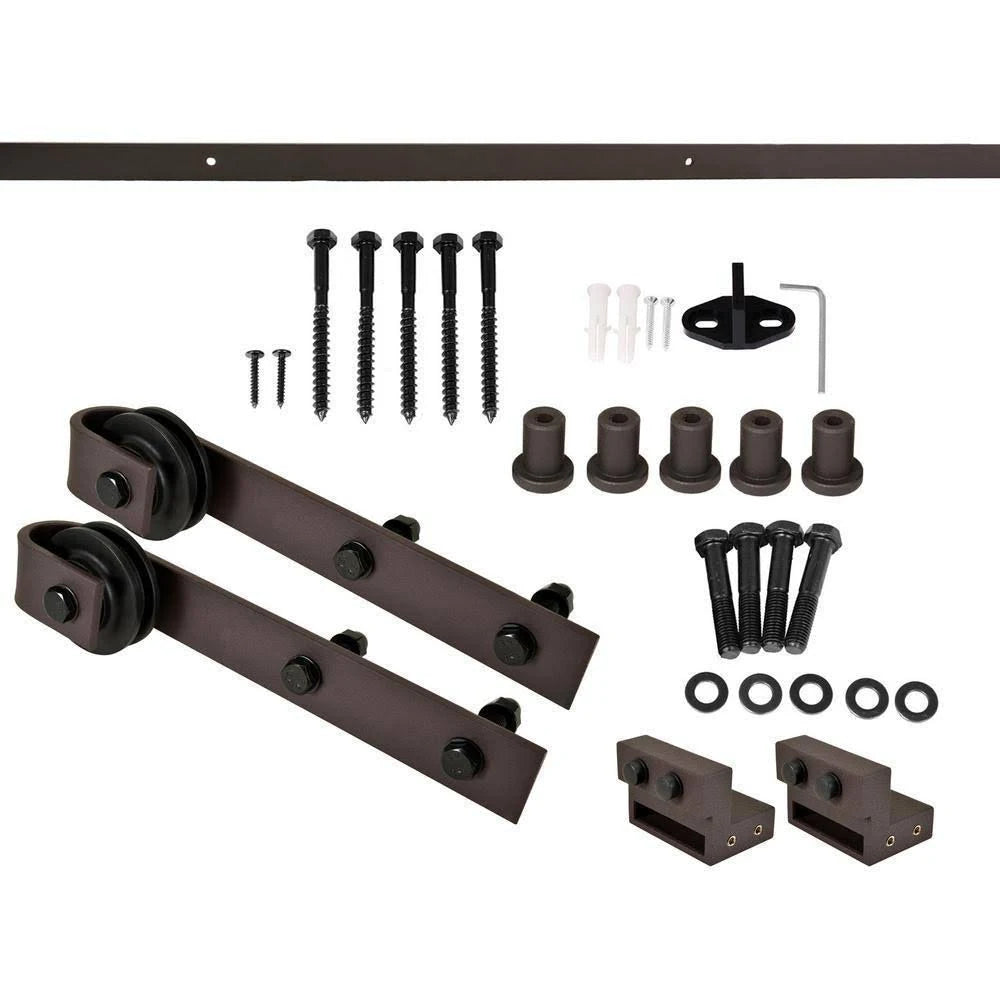 Paneled Wood Barn Door with Installation Hardware Kit - 36 x 84 Q81098