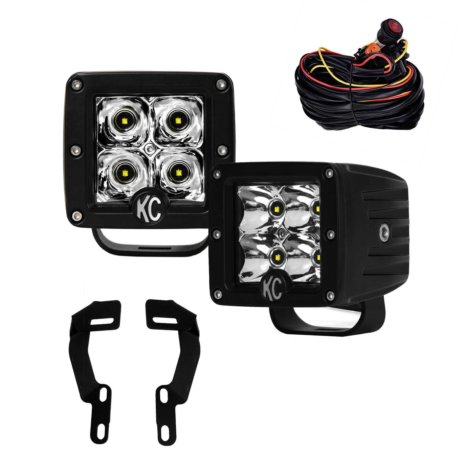 05-15 Toyota Tacoma Pillar/Ditch Mount Light Kit with 3in LED Spot Beam Lights Z699193