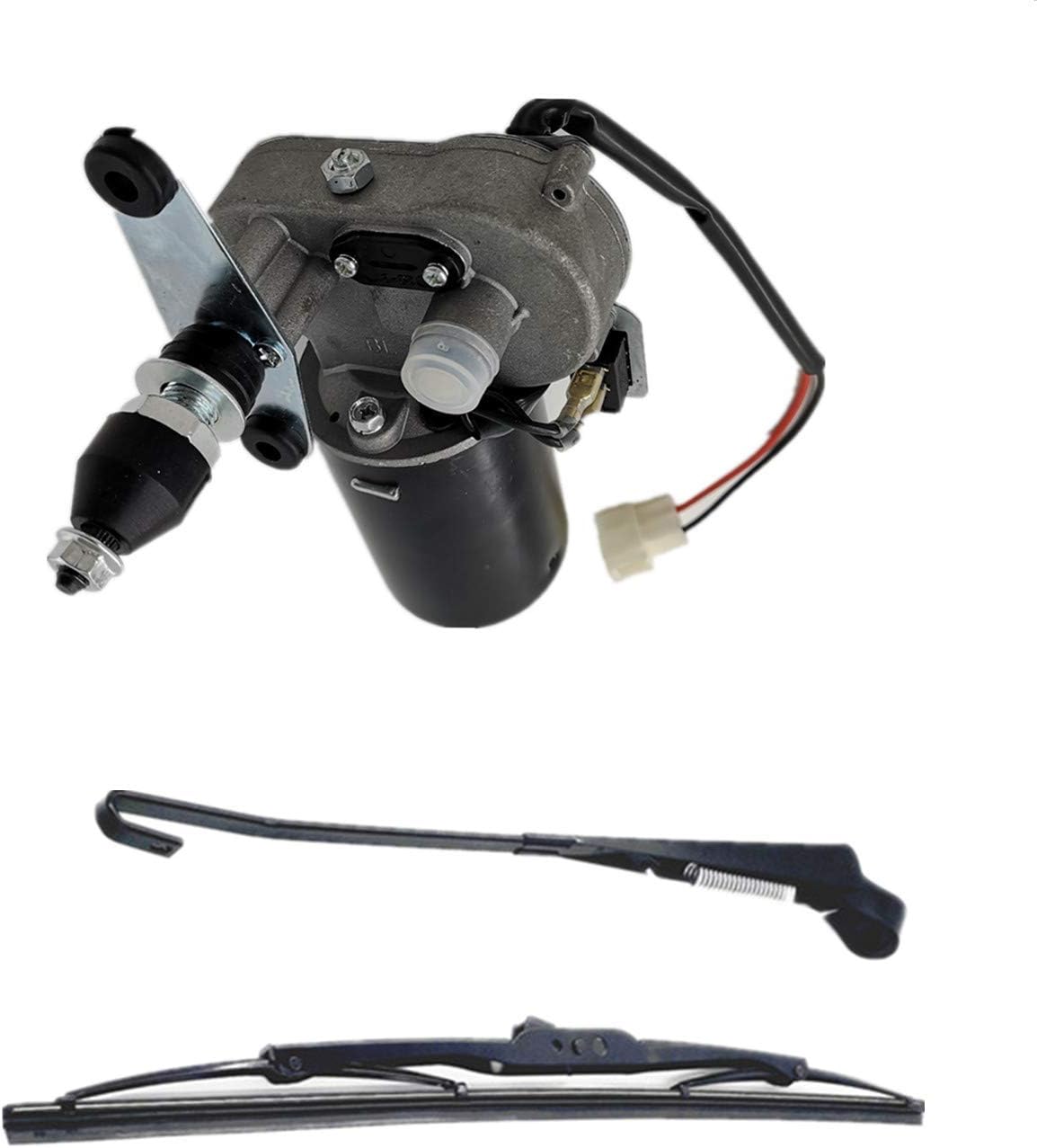 12V Universal Electric Windshield Wiper Motor Kit for UTV ATV Windshields, 13.7" Blade Pack of 2 B60662
