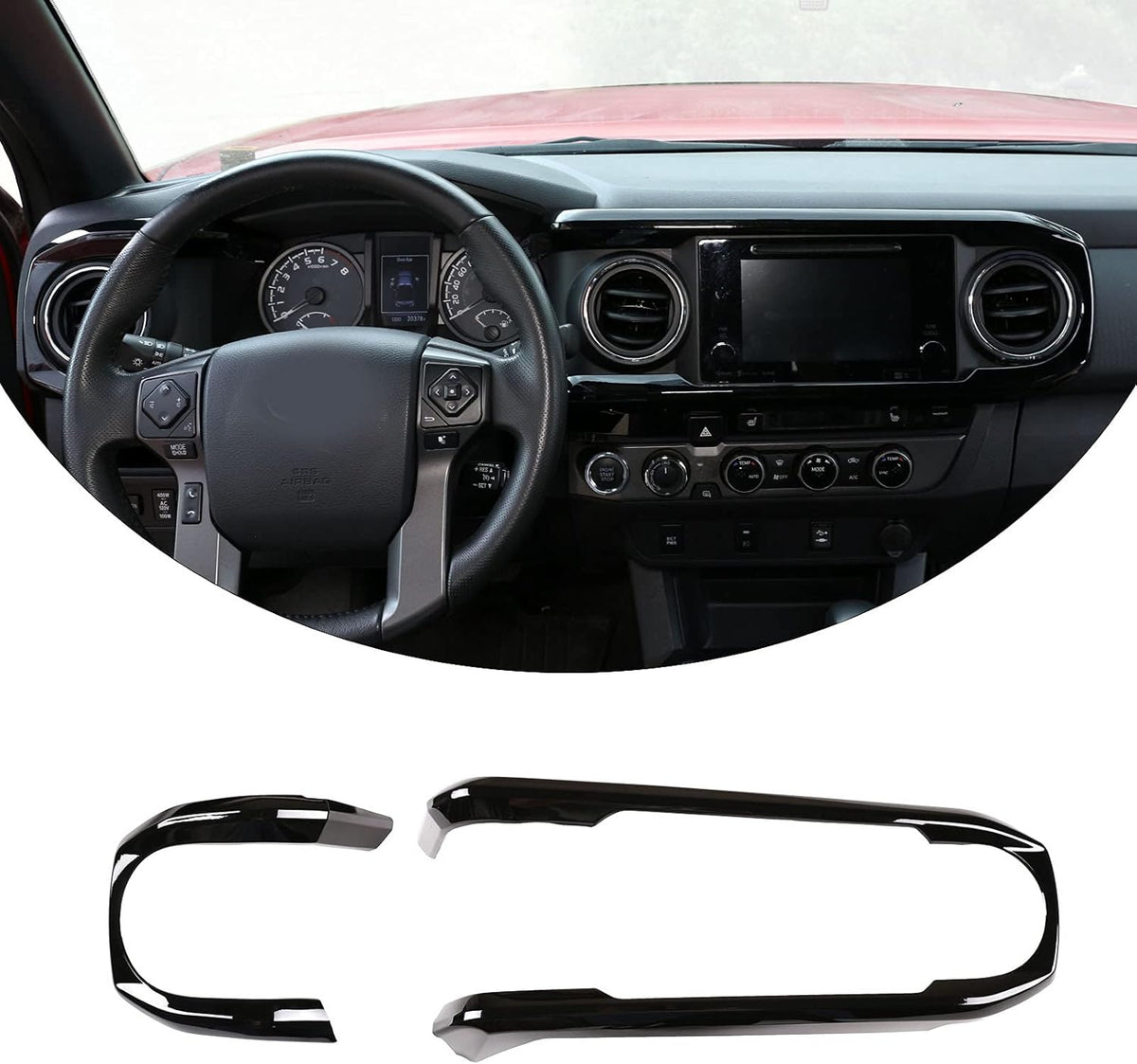 Car ABS Dashboard Panel Cover Trim Stickers (red) S995