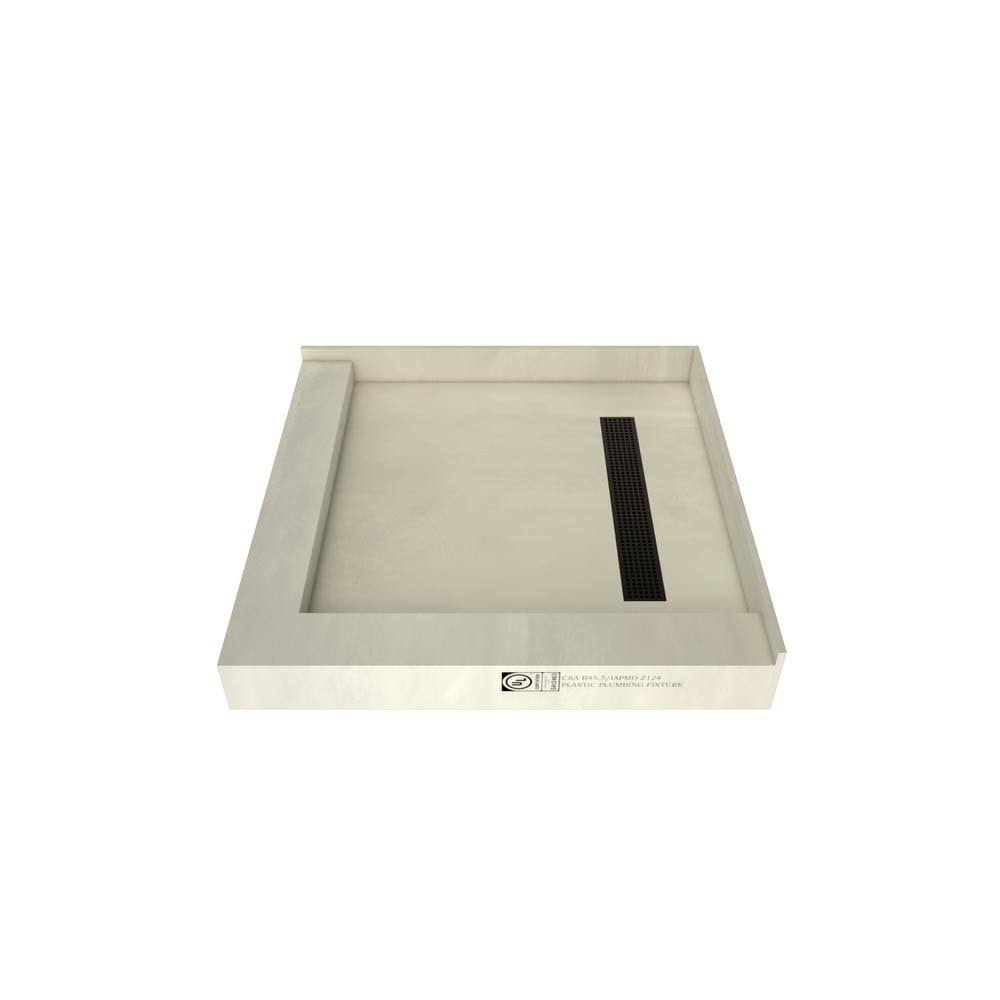 Double Threshold Shower Base with Tile Redi Drain Location: Left A416