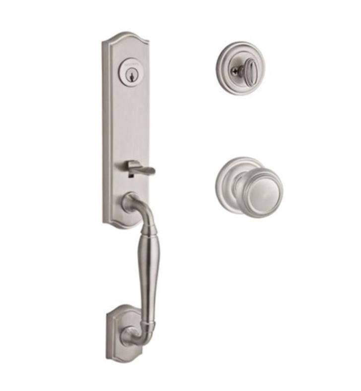 Reserve Single Cylinder Handleset with Traditional Round Rose in Bright Chrome M540
