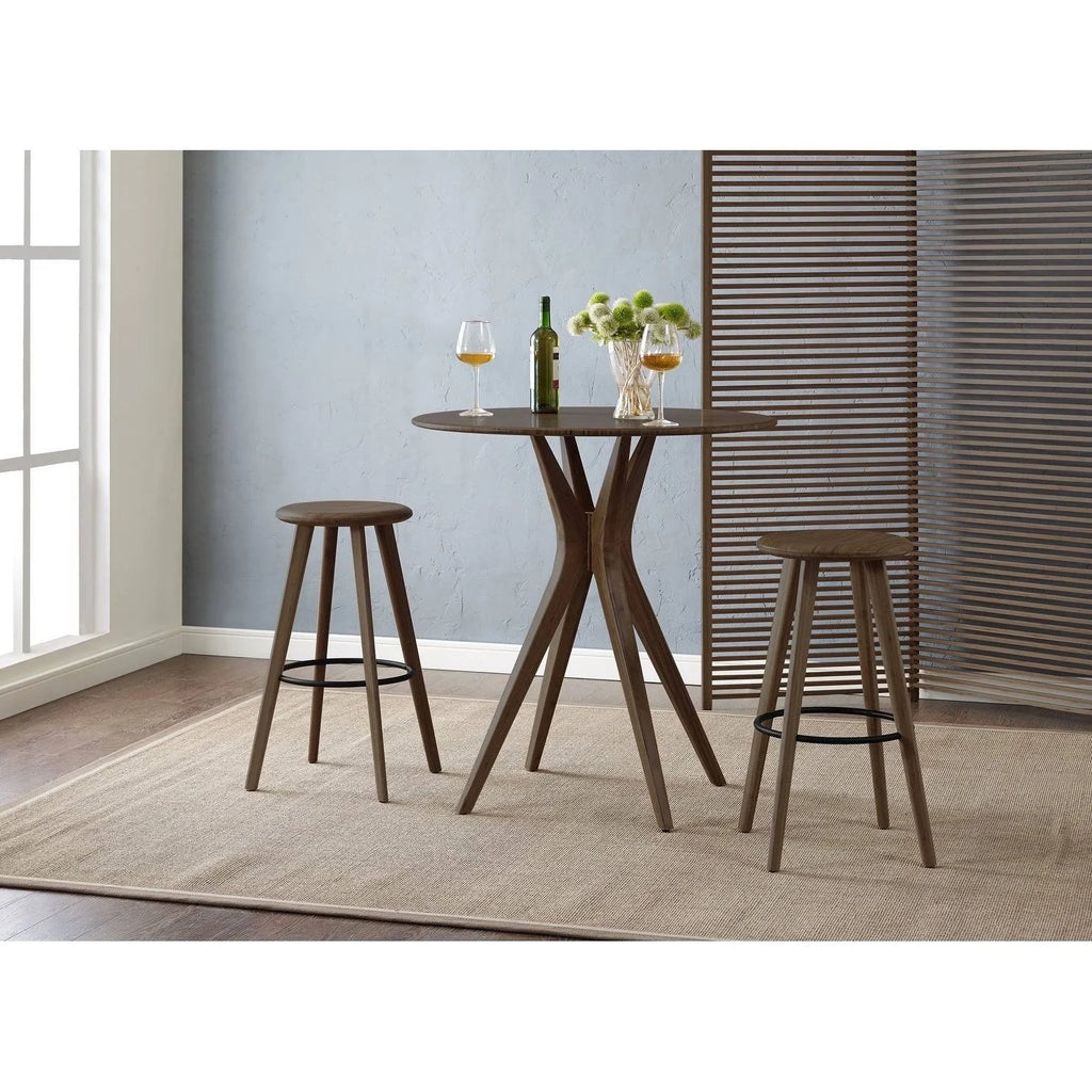 Black Walnut Bar Height Stool Set of 2 Z5223