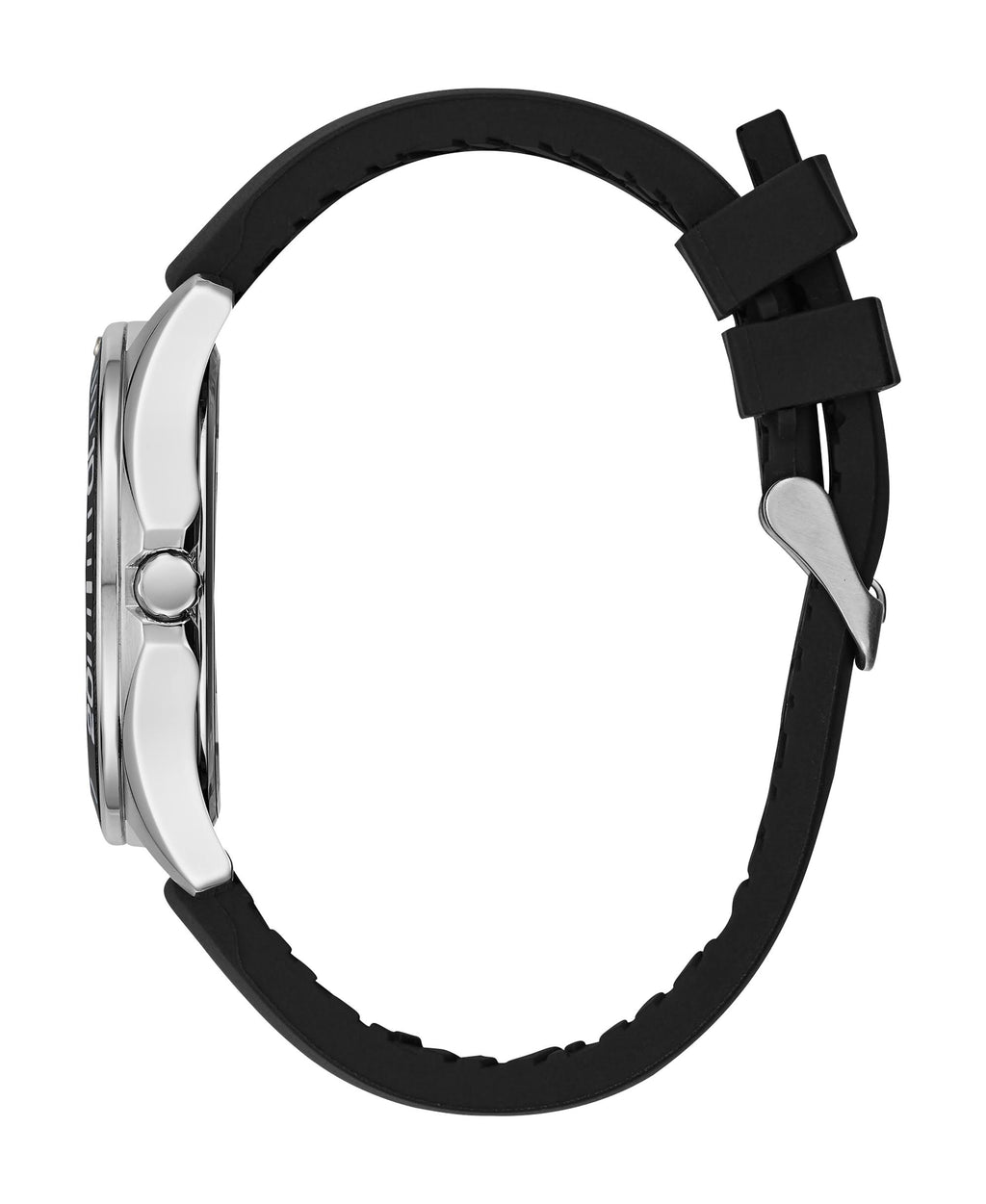 Black Silicone Strap Watch 42mm A703