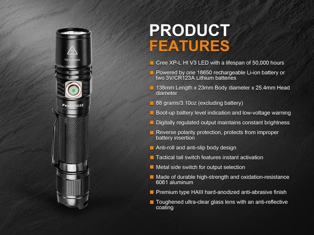 1000 Lumen Flashlight with USB Rechargeable Battery & Carry Case J5073