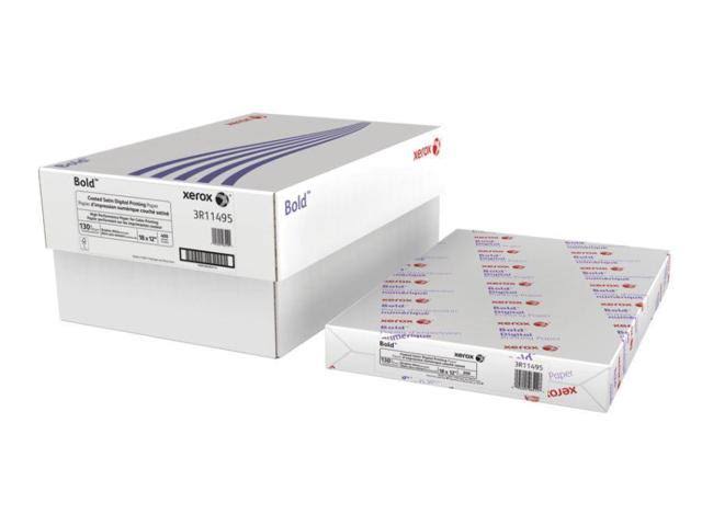 White 130 lb Coated Satin Printing Paper, 18 x 12 inch R58902