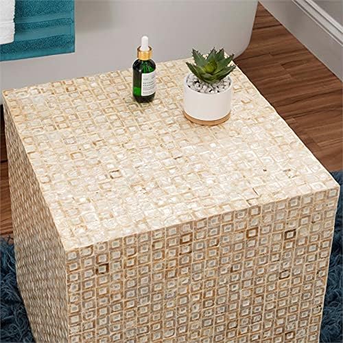 Ivory Square Accent Table I398