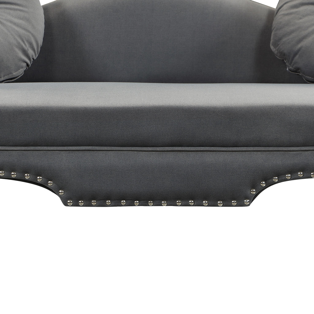 Velvet Loveseat Sofa with Nail Head Trimming M20297