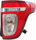 Tail Light Assembly for 2011-2015 Ford Explorer, Clear and Red Lens, Passenger Side X531943