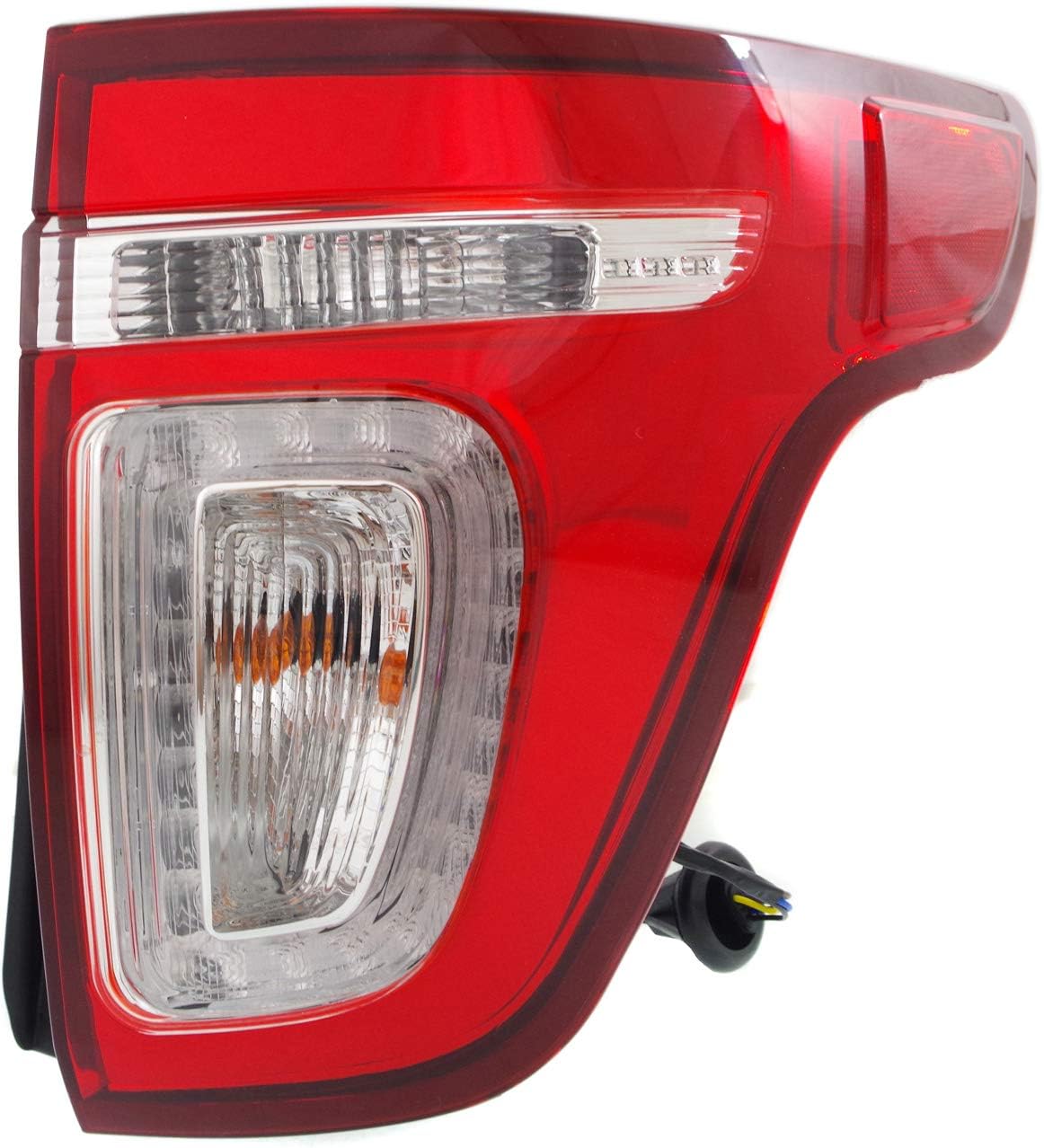 Tail Light Assembly for 2011-2015 Ford Explorer, Clear and Red Lens, Passenger Side X531943