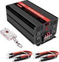 3000 Watt Pure Sine Wave Power Inverter 12V DC to 110V AC with 4 AC Outlets & USB Output J699292
