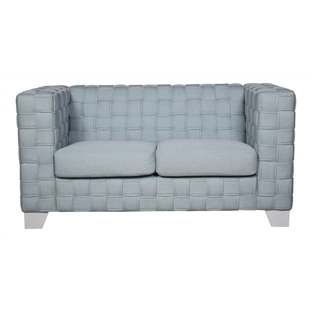Light Teal Chenille Loveseat F460