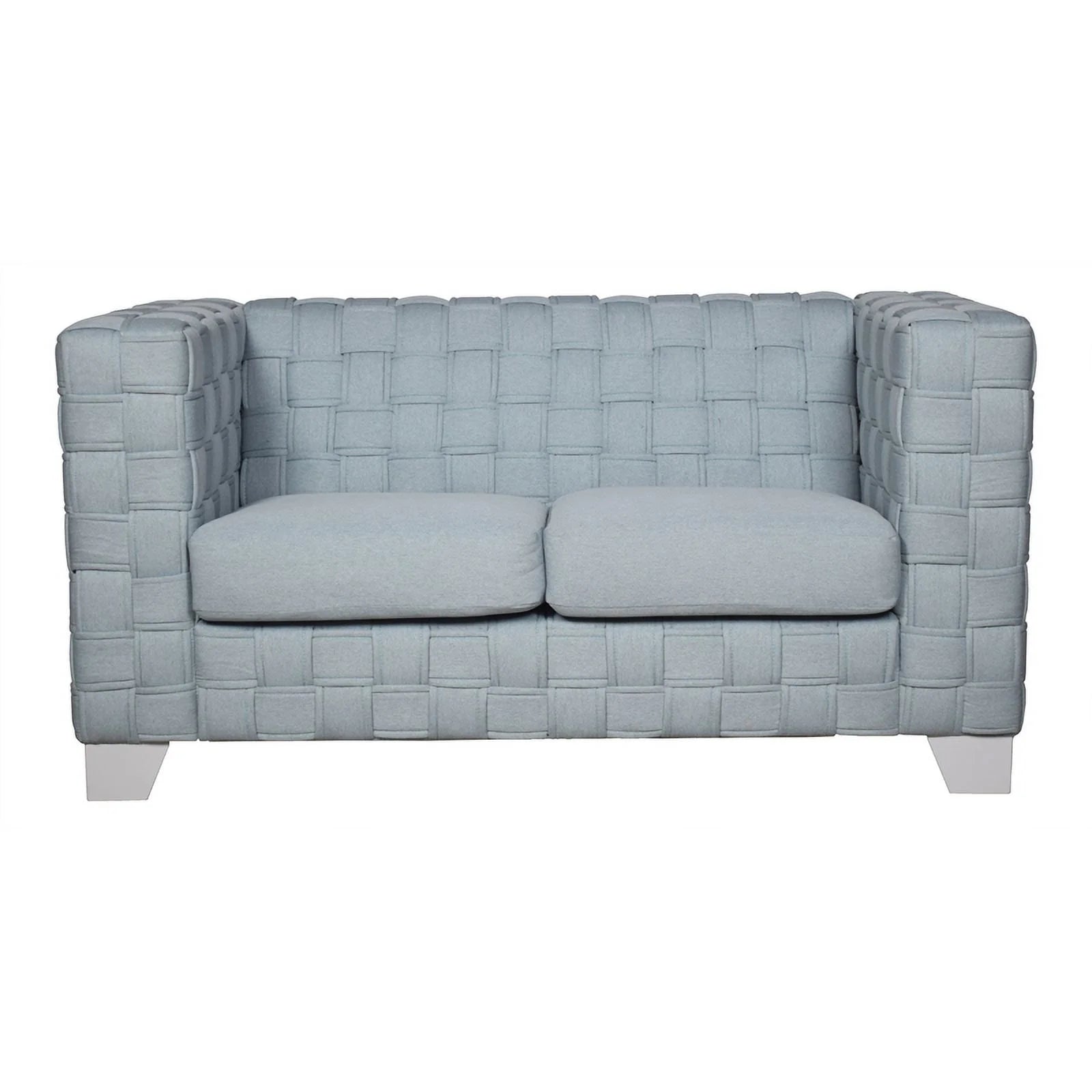 Light Teal Chenille Loveseat F460