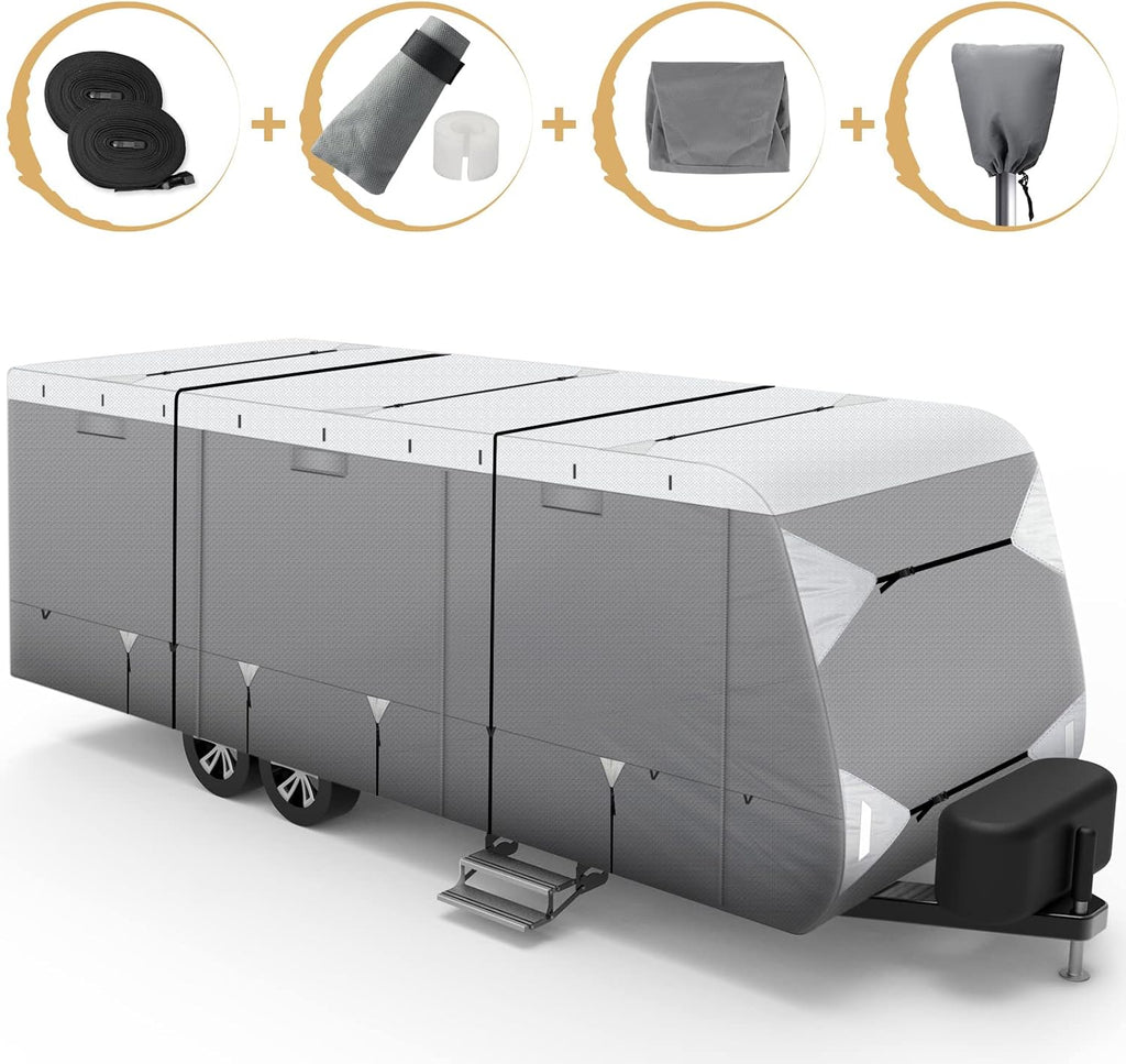 Waterproof Travel Trailer RV Cover with Cotton Lining R763