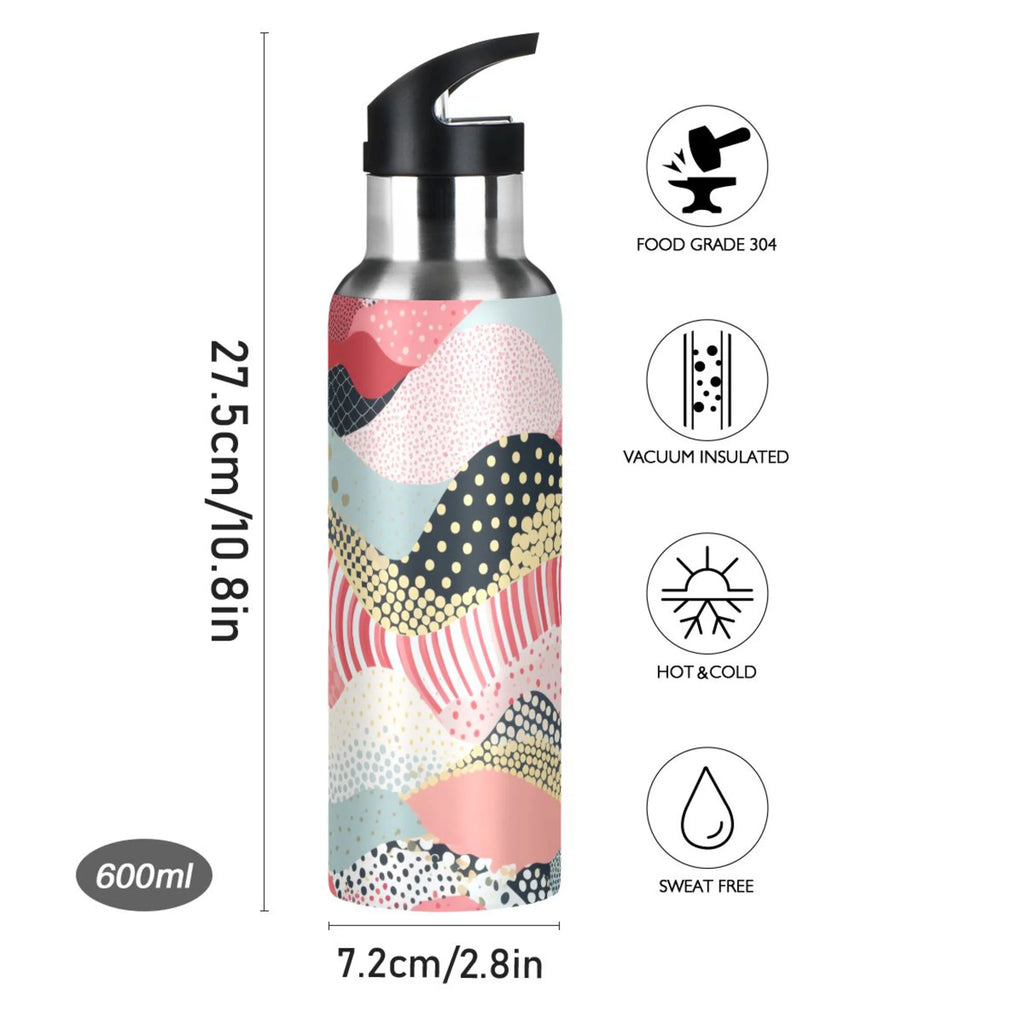 Stainless Steel Insulated Water Bottle with Straw Lid, 20 oz P47383