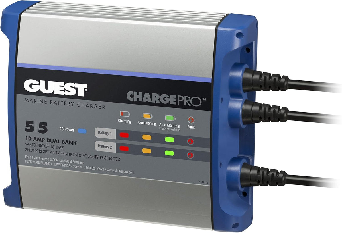 10A 12V 2 Bank Battery Charger J670