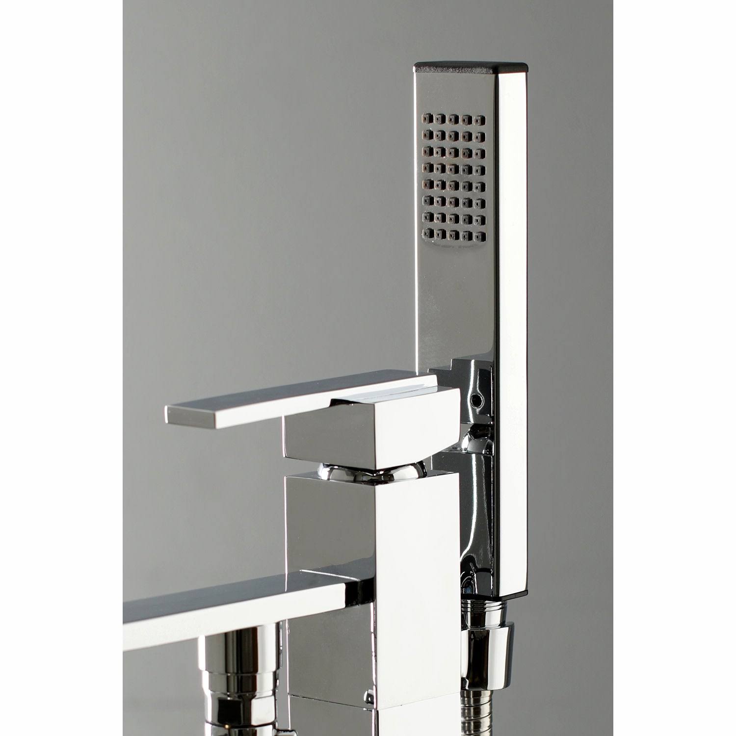 Brushed Brass Freestanding Tub Faucet with Hand Shower Z2692