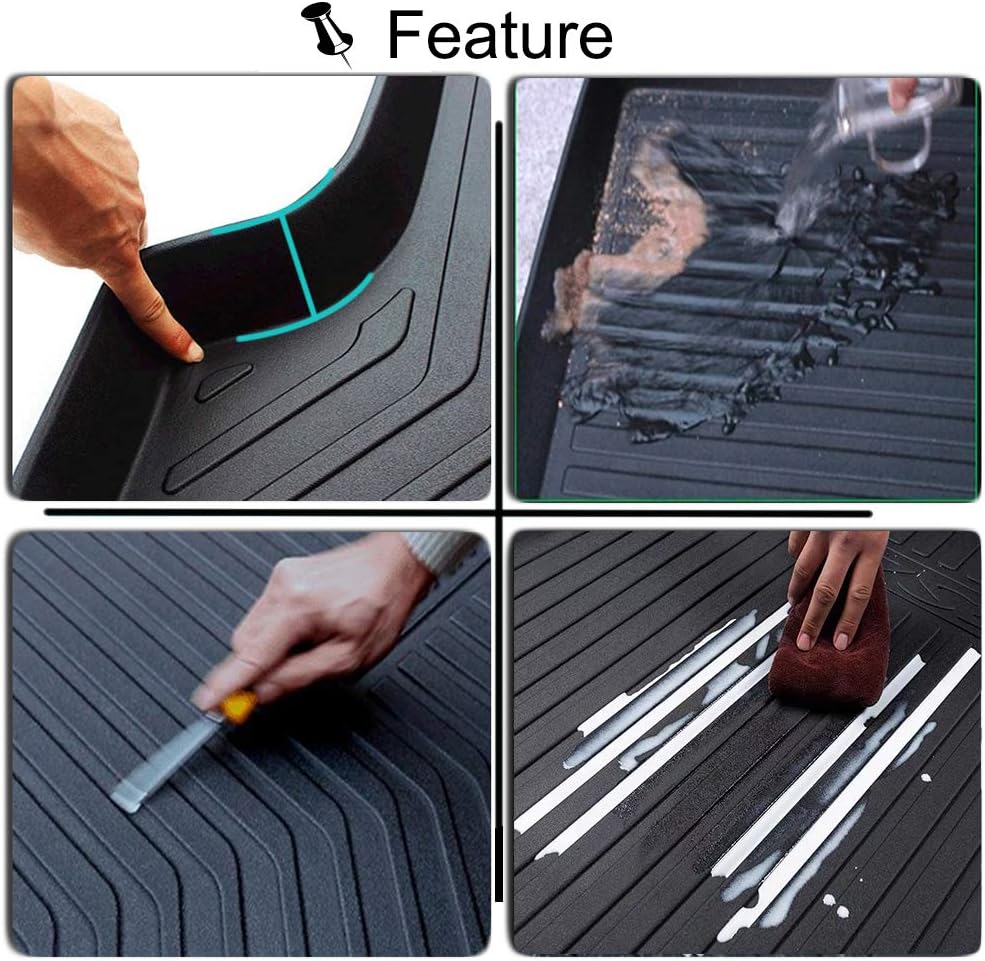 Cargo Liner Trunk Floor Mat Waterproof Protector for 2013-2017 Toyota Camry Pack of 2 A5552