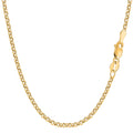 14K Yellow Gold 2.3MM Rolo Link Necklace B334871