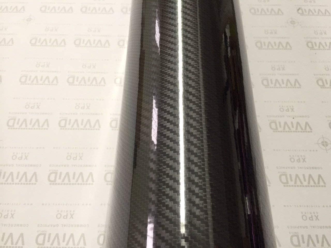 6ft x 5ft High Gloss Black Carbon Vinyl Wrap Film M641
