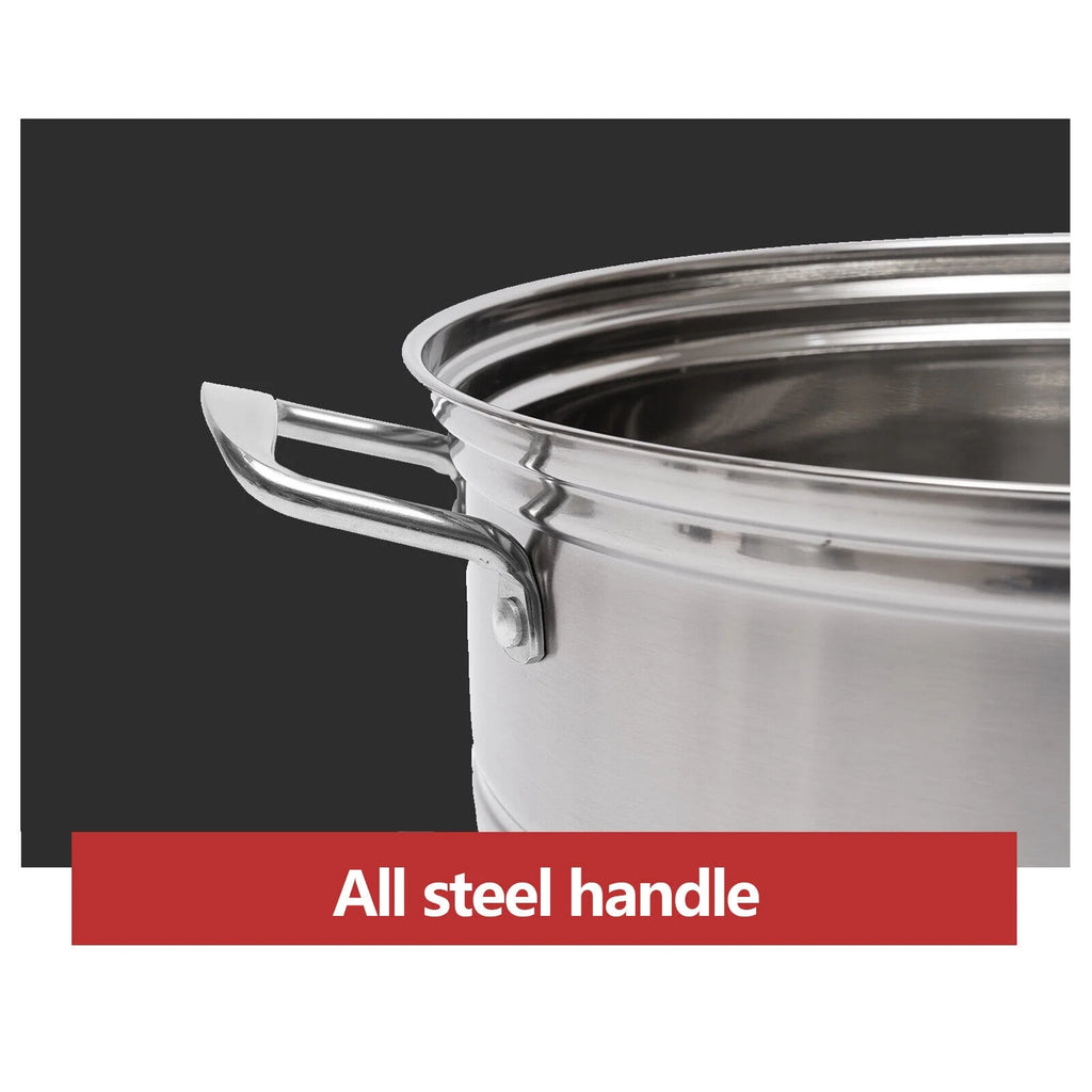 Stainless Steel 5 Tier Steaming Pot with Lid Cookware D9413