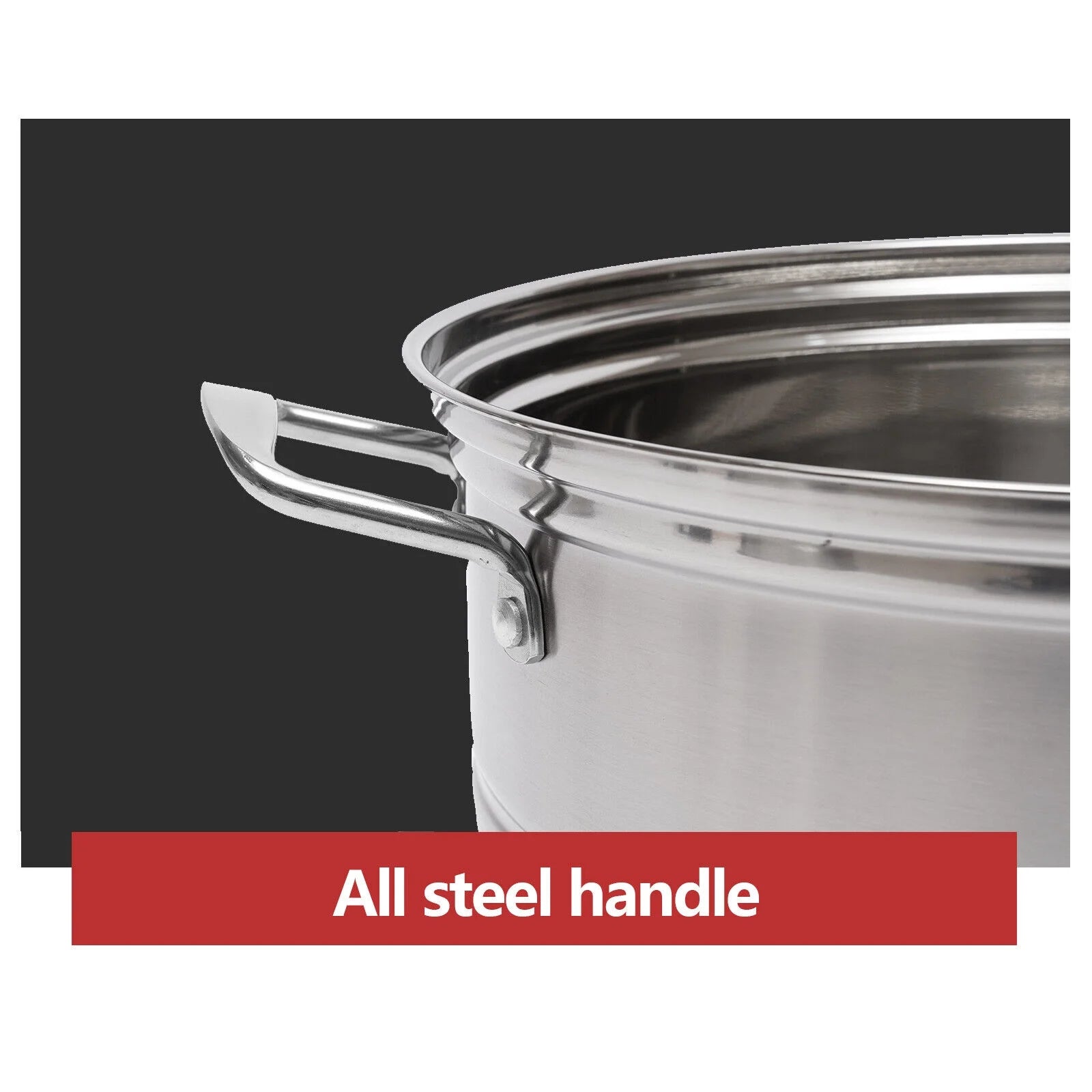 Stainless Steel 5 Tier Steaming Pot with Lid Cookware D9413