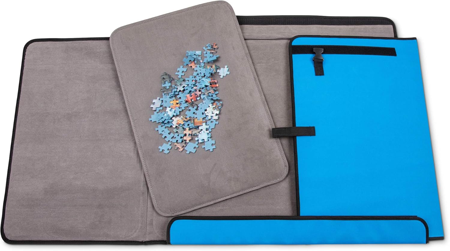 1000-Piece Jigsaw Puzzle Mat with Non-Slip Felt Surface, 2 Removable Trays, Carry Handle Pack of 2 R1477
