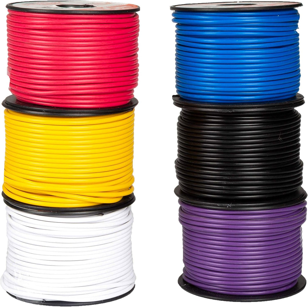 14 Gauge Copper Clad Aluminum Automotive Wire 100 Ft per Roll Pack of 2 Q494047
