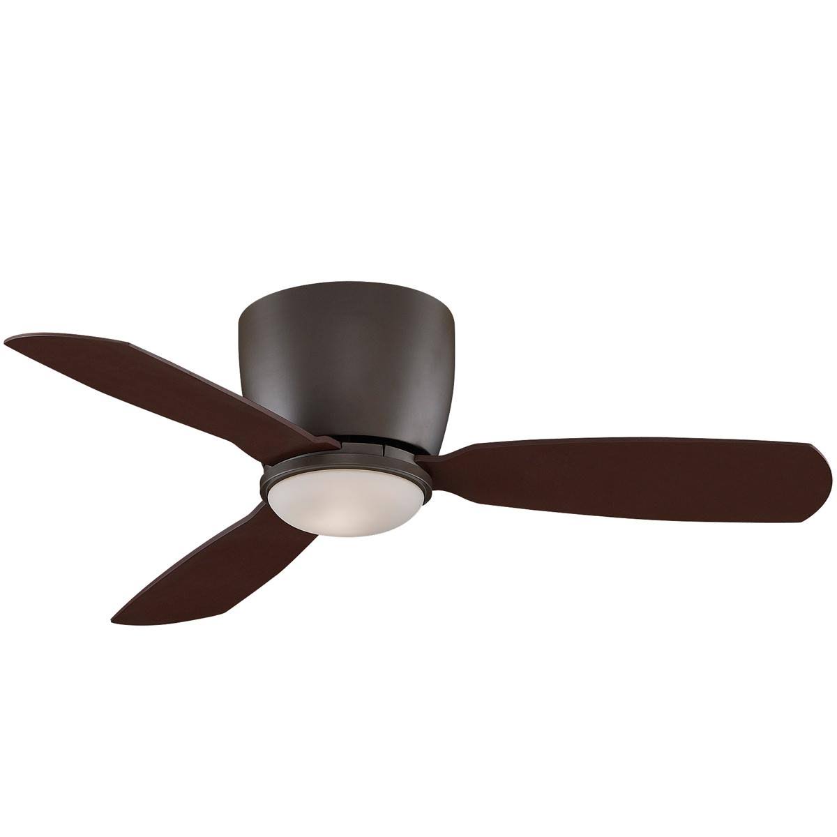 Oil-Rubbed Bronze Ceiling Fan with Opal Glass Light F55279
