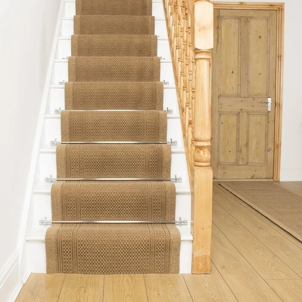 Aztec Beige Stair Carpet Runner 34 foot M5960