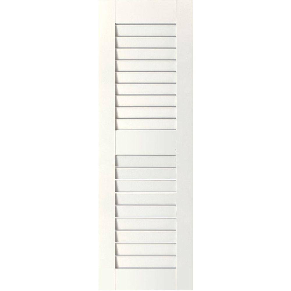 Primed Western Red Cedar Open Louvered Shutters, Per Pair Z46047