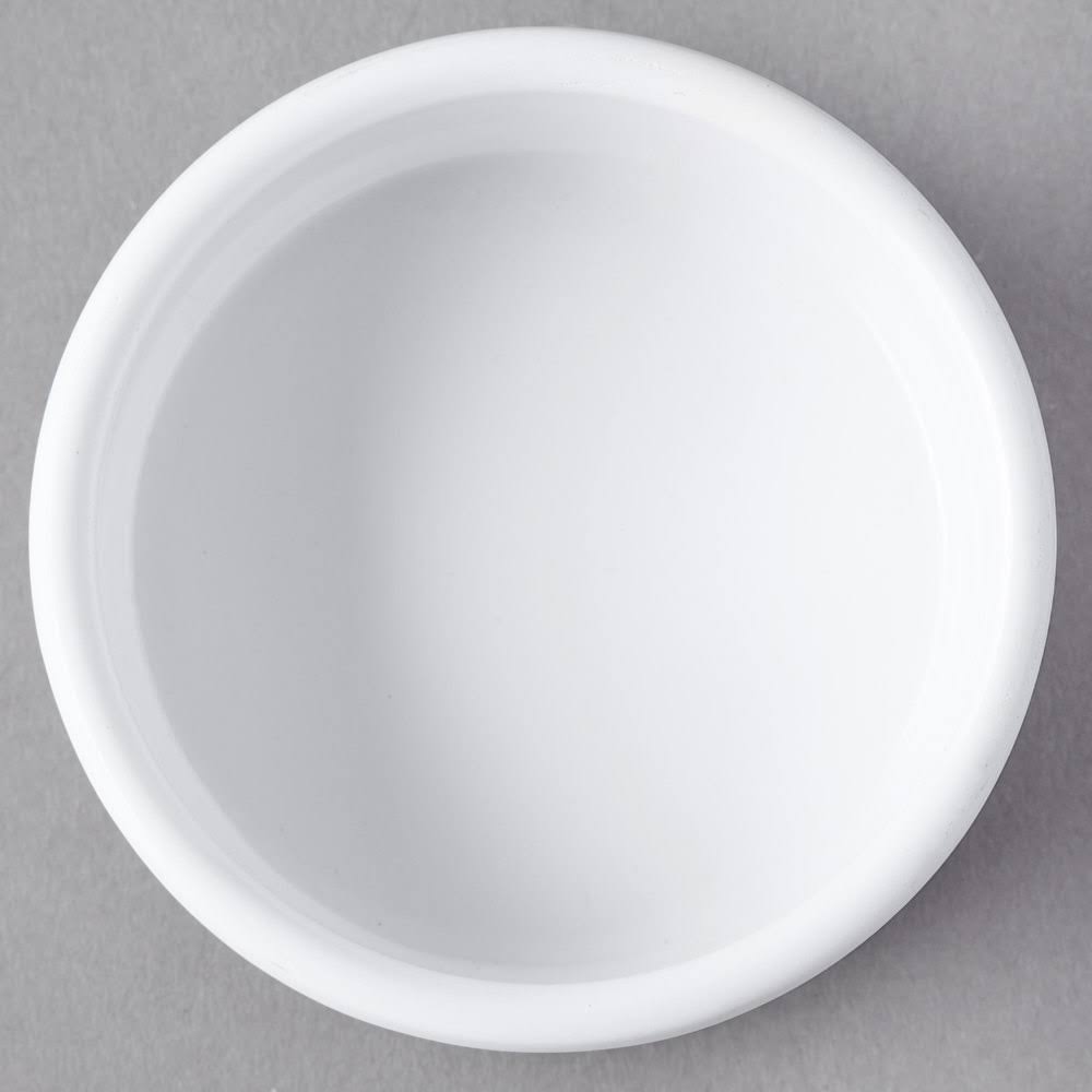 White Melamine 2 oz Straight Sided Ramekin E532