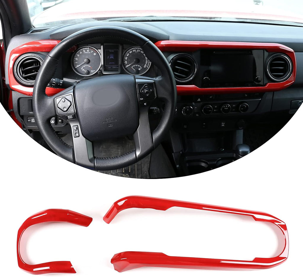 Car ABS Dashboard Panel Cover Trim Stickers (red) S995