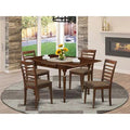 5 Piece Rubberwood Solid Wood Dining Set F831033