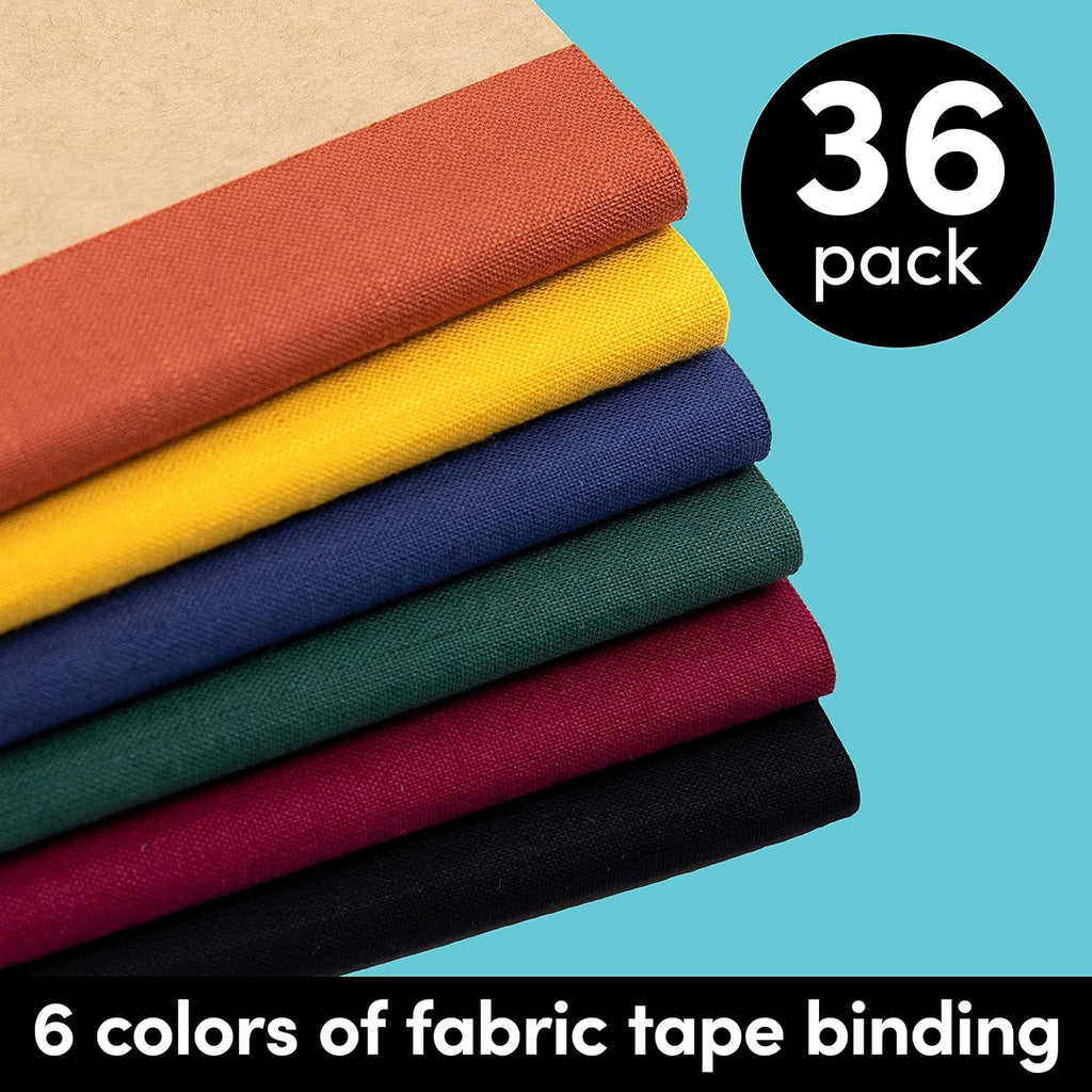 36-Pack Kraft Cover Composition Notebook Journals, 120 Pages, Lined Paper, Small Size (8 in x 5.75 in) L9432