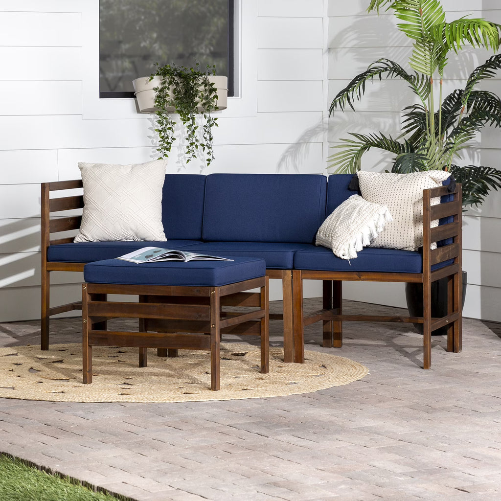 Navy 4 Piece Modular Patio Sectional D843506