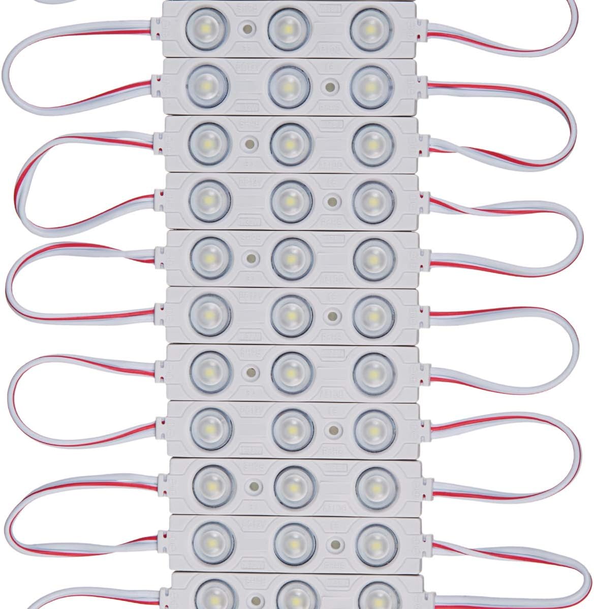 200 PCS Warm White 3000K 1.32 W 12V LED Sign Module with Tape Adhesive Backside M327405