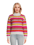 Women's Mock Neck Pullover Sweater with Long Sleeves, Midweight W635